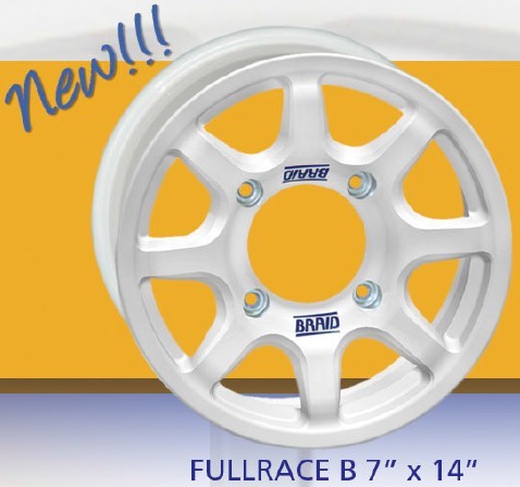 Závodní alu disk Fullrace B 7x14' rozt