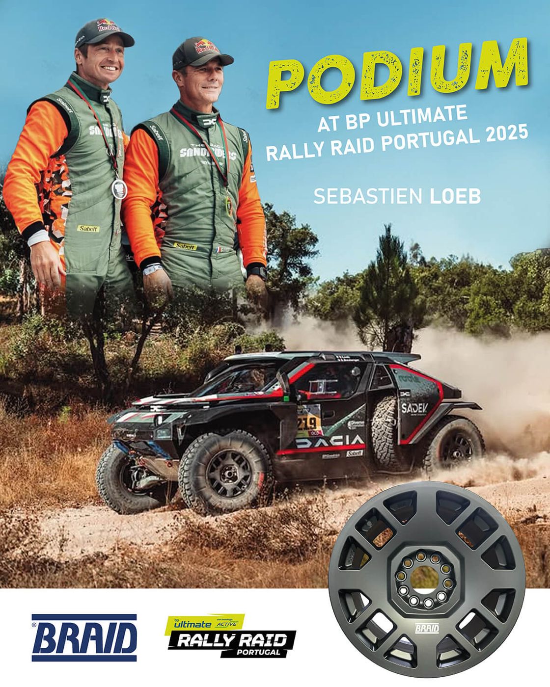 Sébastien Loeb — pódium, BP Ultimate Rally-Raid Portugal 2025